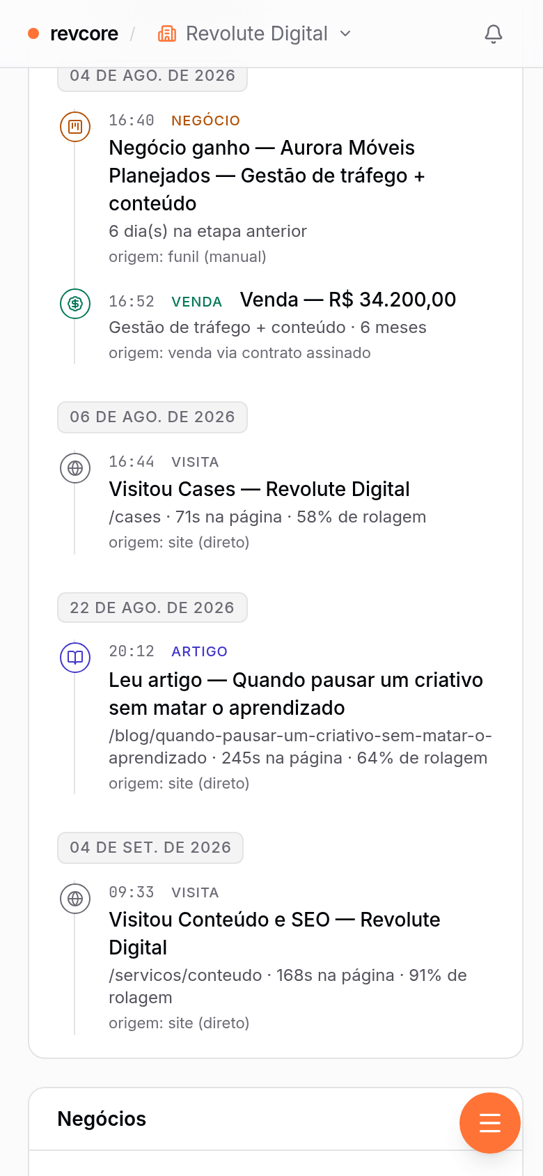 A negociação também entra no percurso