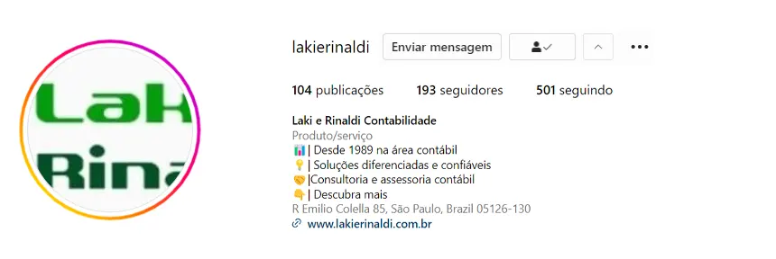 Cliente Laki & Rinaldi Contábil